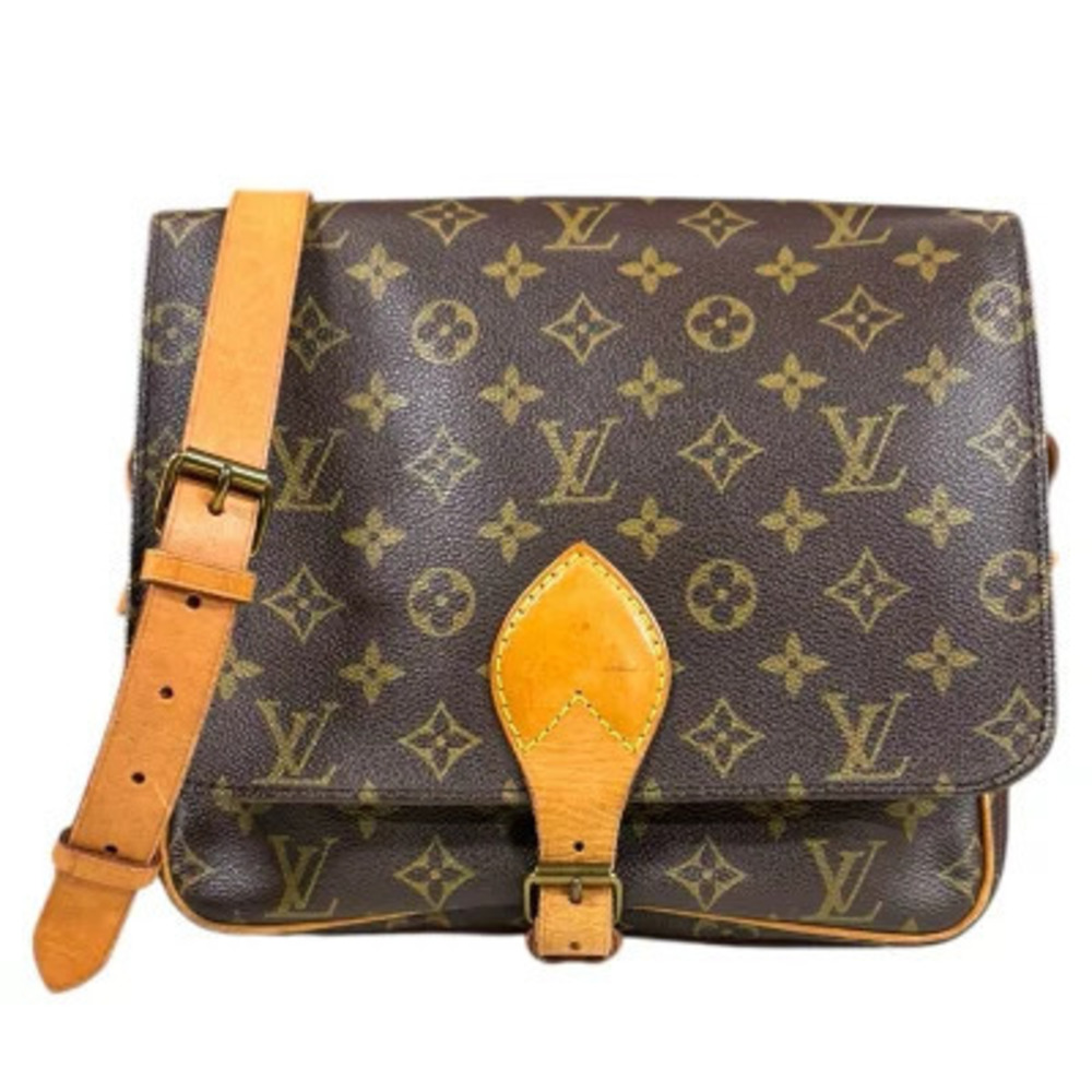Louis Vuitton Cartouchiere Monogram Shoulder Bag Canvas Brown